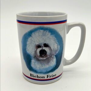 Rare Vintage Bichon Frise White & Blue Coffee Mug, Portraits R. Maystead - Papel
